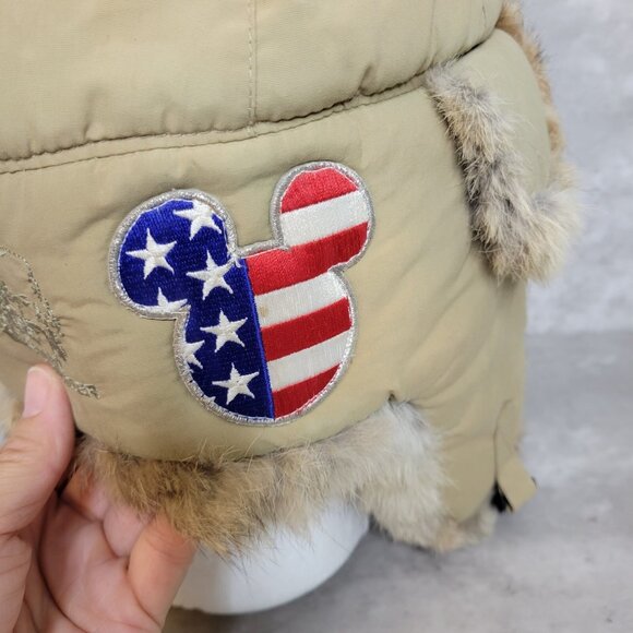 Mad Bomber Hat Rabbit Fur Womens Extra Large Aviator Trapper Hat Beige Tan - Picture 5 of 7